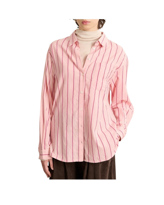 Camicia Berta a righe Rosa 2061 BERTA ROSE GARANCE PARIS 