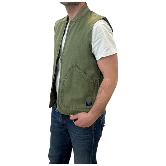 Gilet in cotone Wash military green TERRY SLBC03 IMPURE 