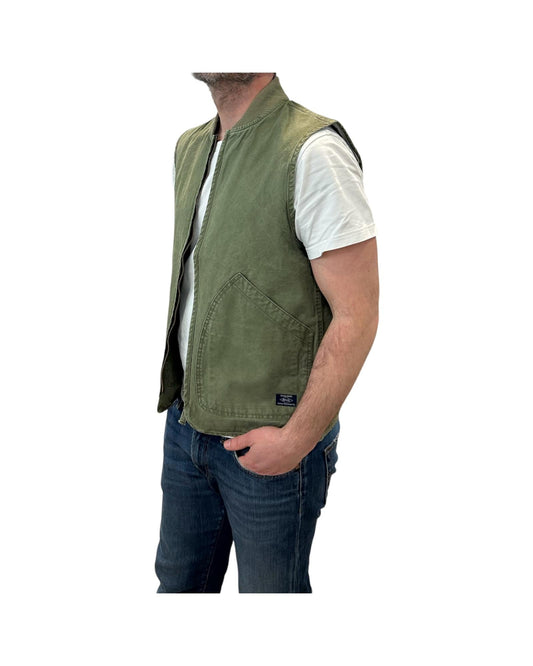Gilet in cotone Wash military green TERRY SLBC03 IMPURE 