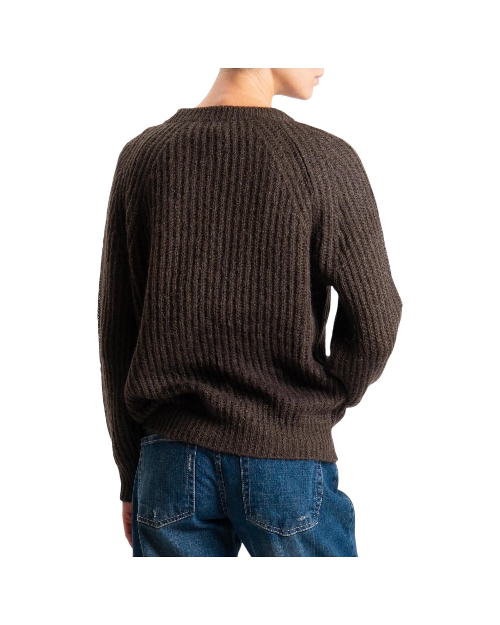 Maglione mohair a coste inglesi Testa di moro 55086F TESTA DI MORO VICOLO