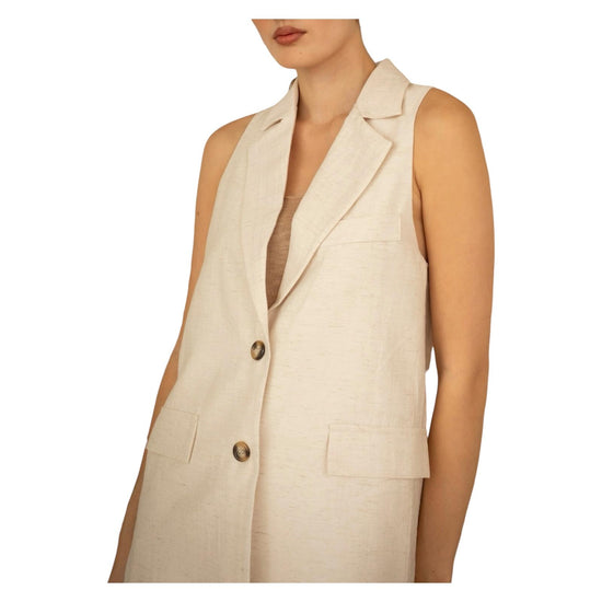 Gilet misto lino Panna M02N0016 PANNA PHILIA LOFT 