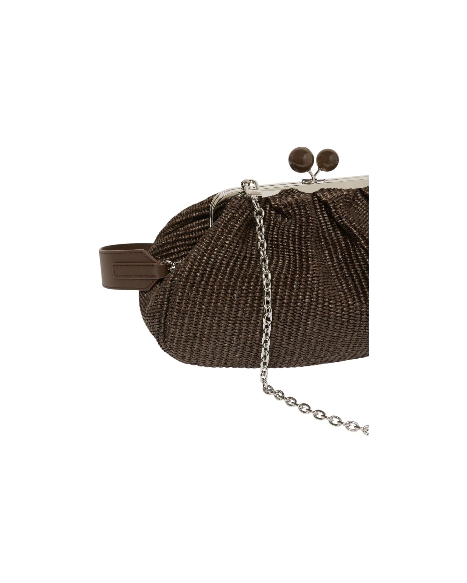 Pasticcino Bag Medium effetto rafia Testa di moro FORTUNA 053 MAX MARA WEEKEND 
