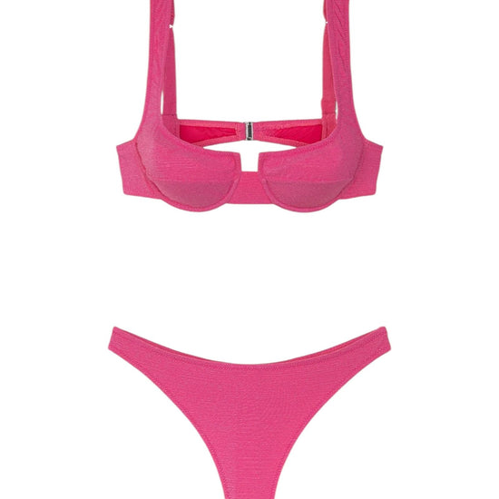 Bikini Donna F**K Reggiseno con Ferretto e Slip Americano Fisso Fucsia 1142FX FUXIA F**K 