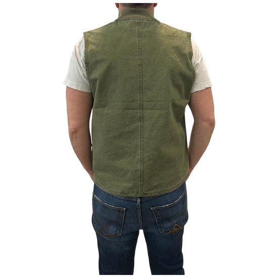 Gilet in cotone Wash military green TERRY SLBC03 IMPURE 