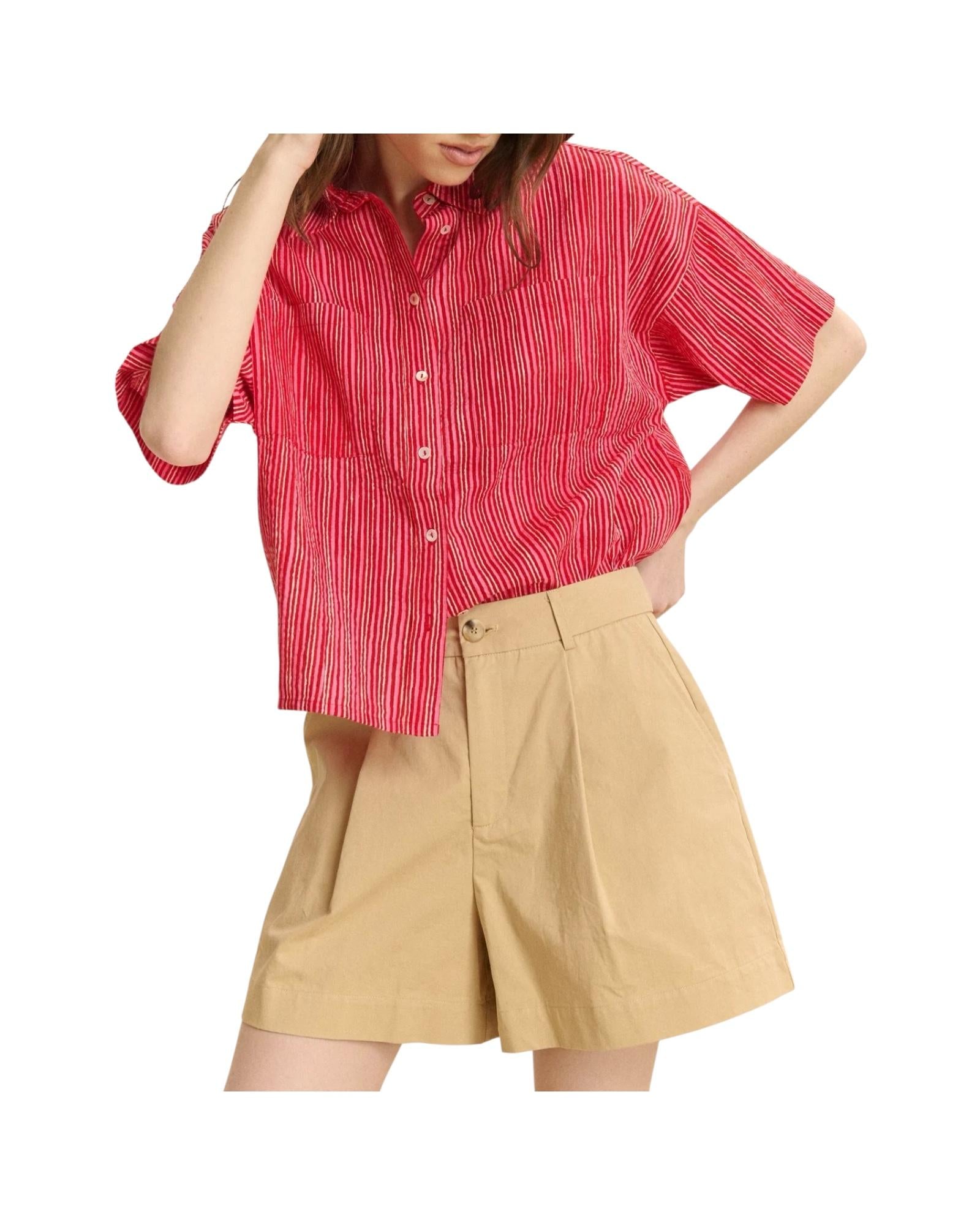 Short Come con pinces Beige 2131 COME BEIGE GARANCE PARIS 