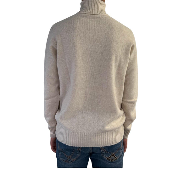 Maglione collo alto in lana merino Naturale 12581 124 RETOIS 