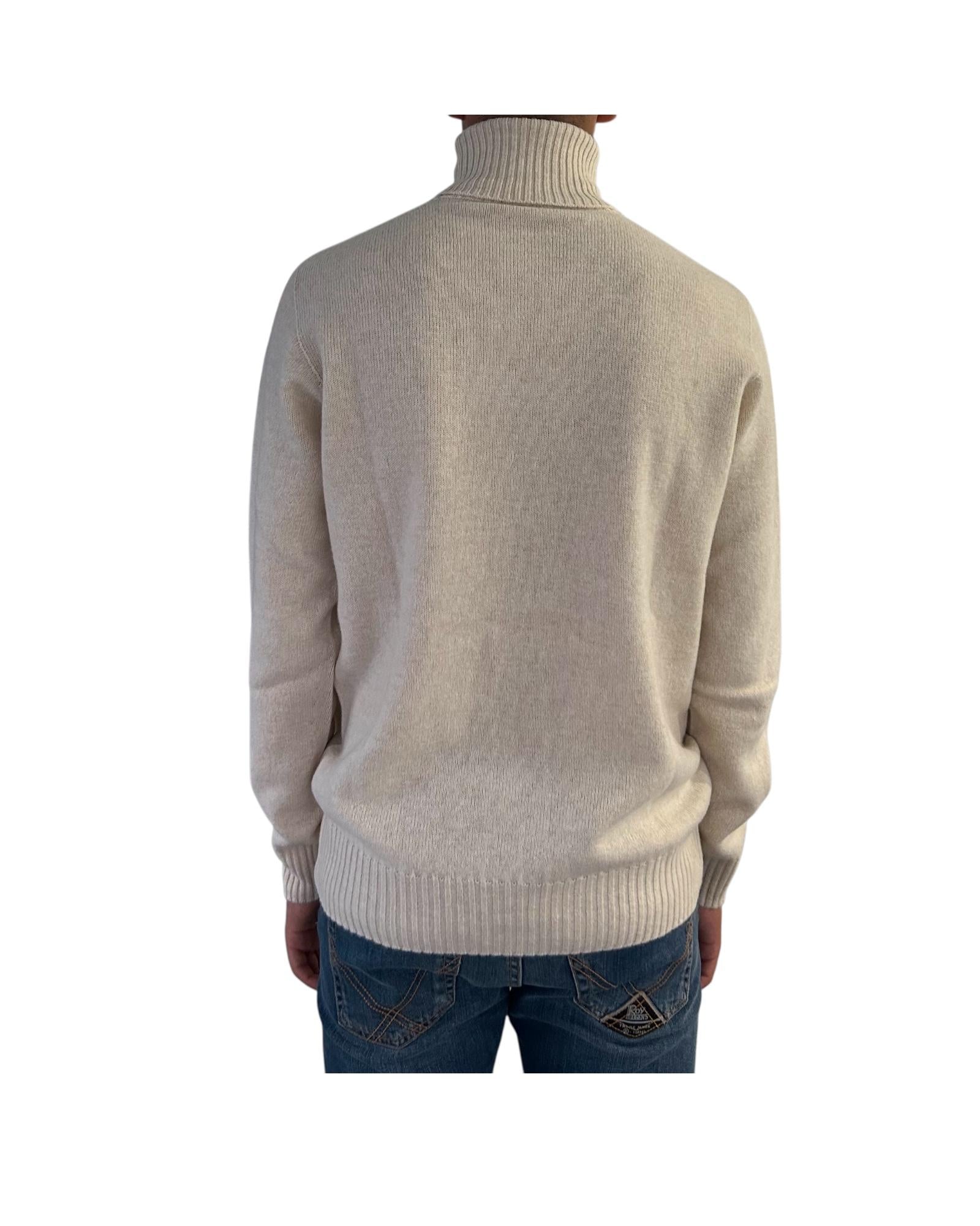 Maglione collo alto in lana merino Naturale 12581 124 RETOIS