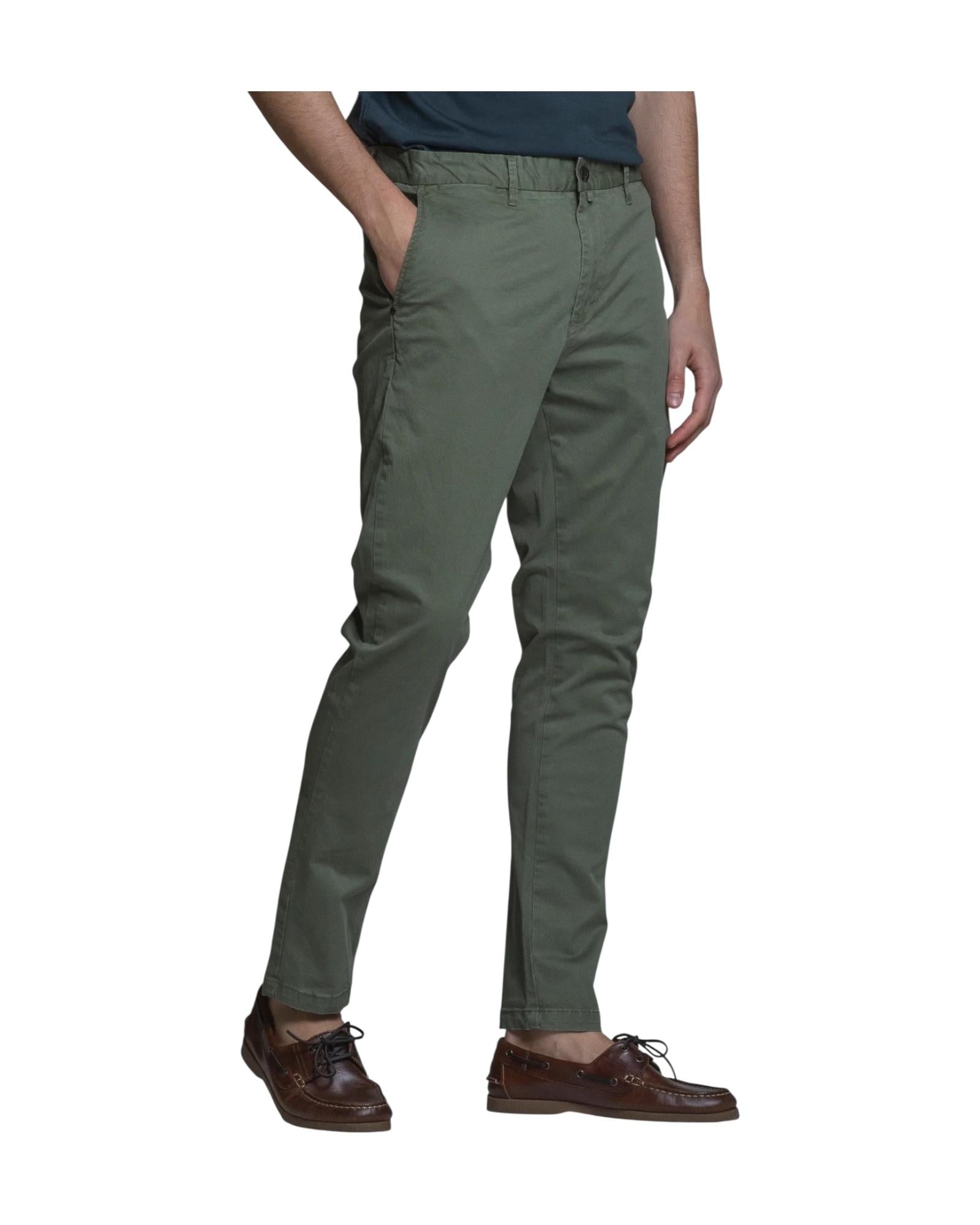 Pantalone Chino in cotone stretch Salvia BRYAN GABC13 IMPURE 