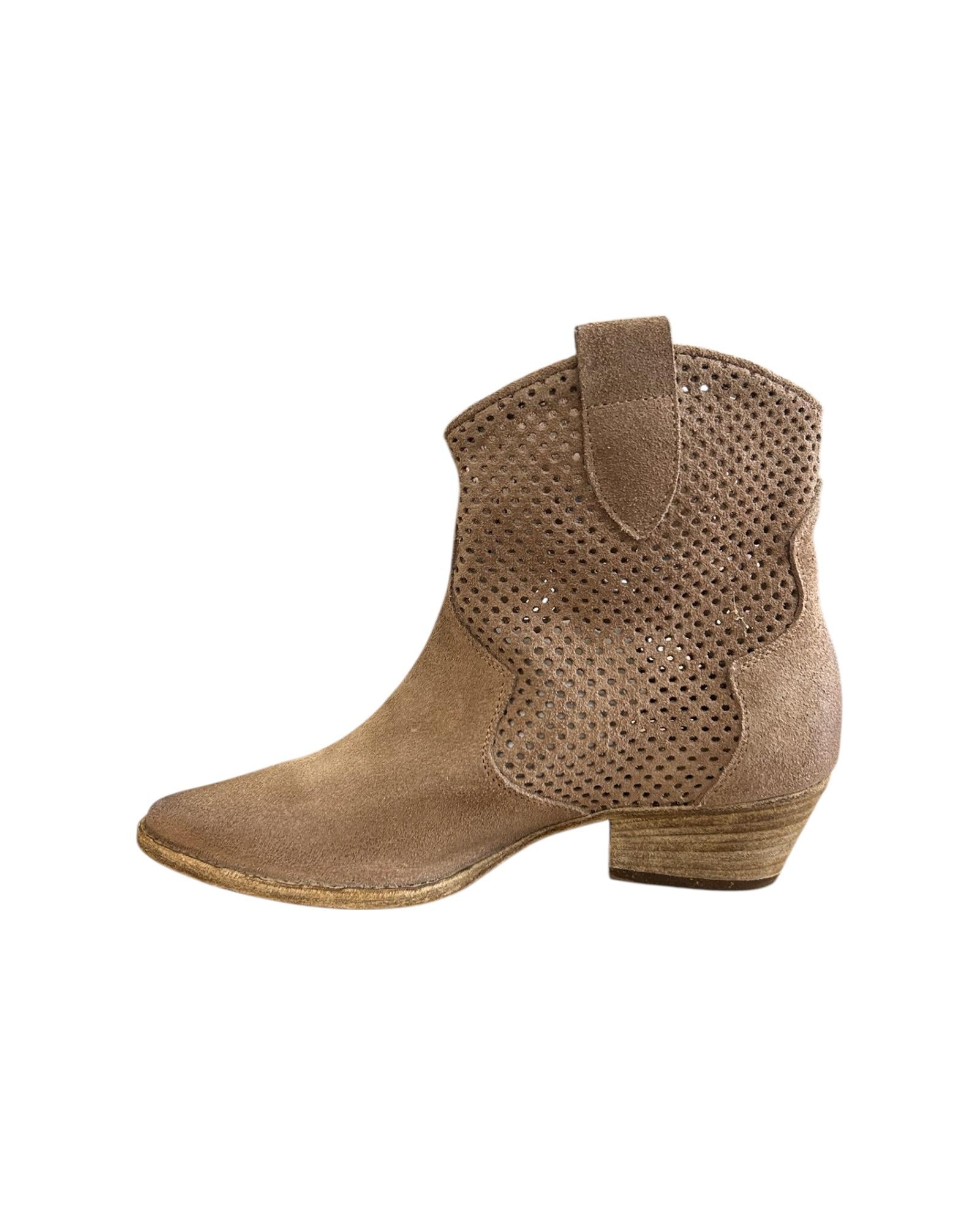 Stivaletto Texano traforato Tortora 6510 TORTORA NICHE 