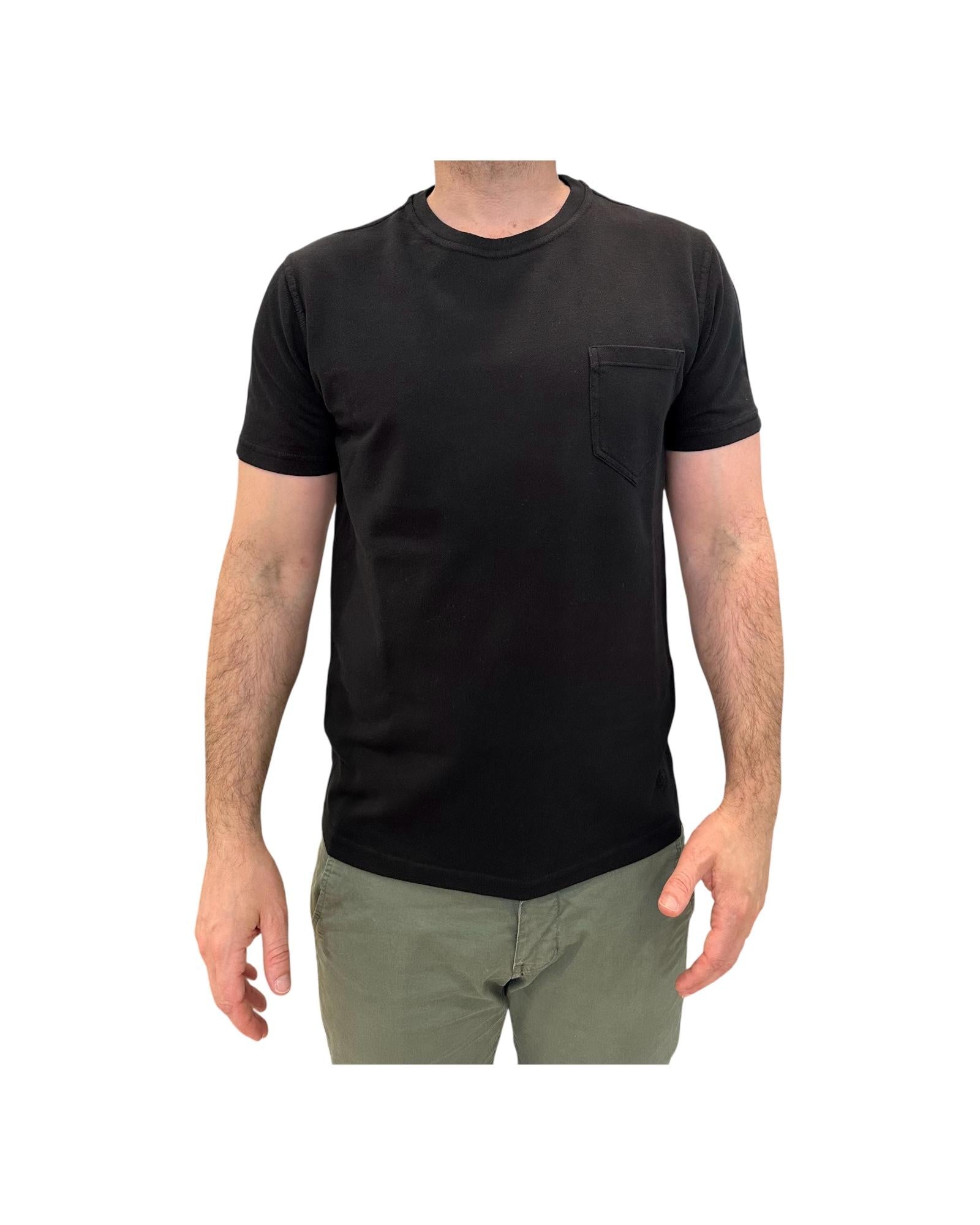 T-shirt Uomo Orchard Piquet black. 1003 BLACK BL'KER 
