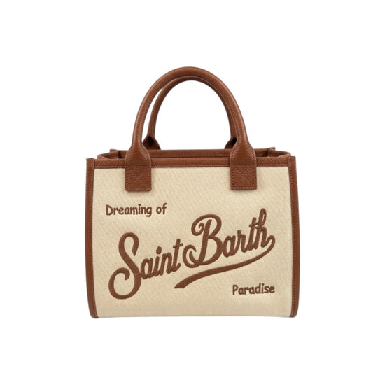 Borsa Vanity Midi in canvas e pelle VANMD001 01517L MC2 SAINT BARTH 