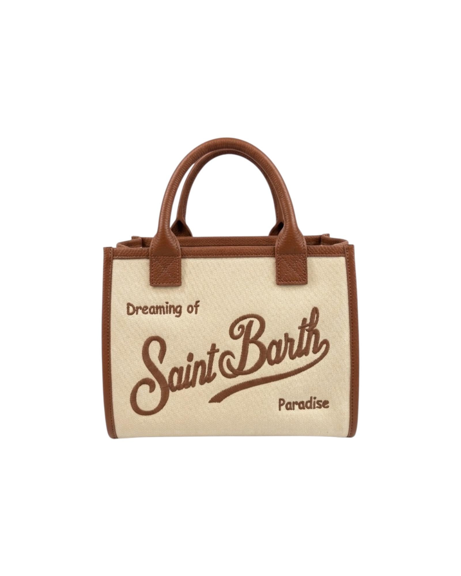 Borsa Vanity Midi in canvas e pelle VANMD001 01517L MC2 SAINT BARTH 