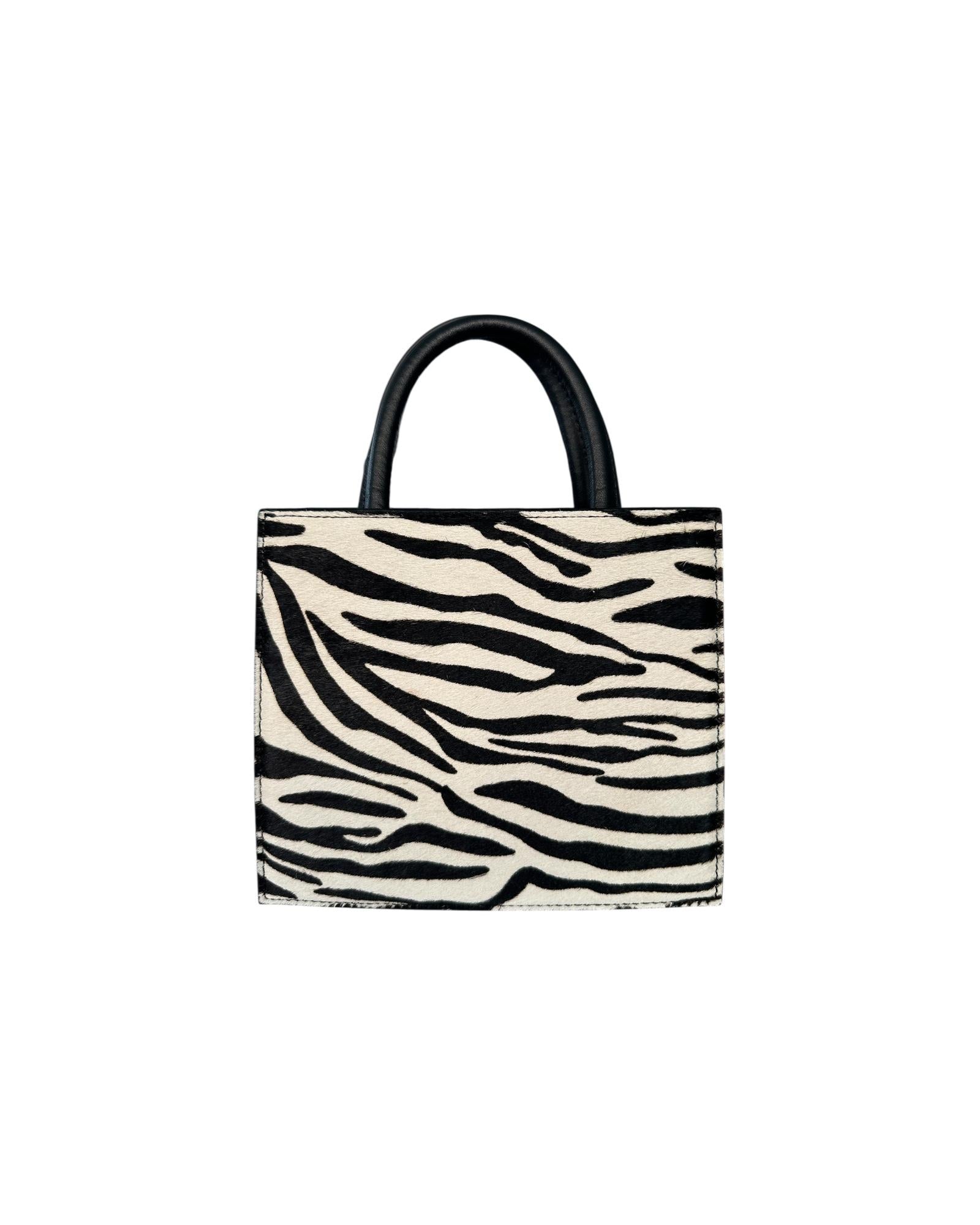 Shop Bag mini zebra brushed leather SHBM0002 00711I MC2 SAINT BARTH 