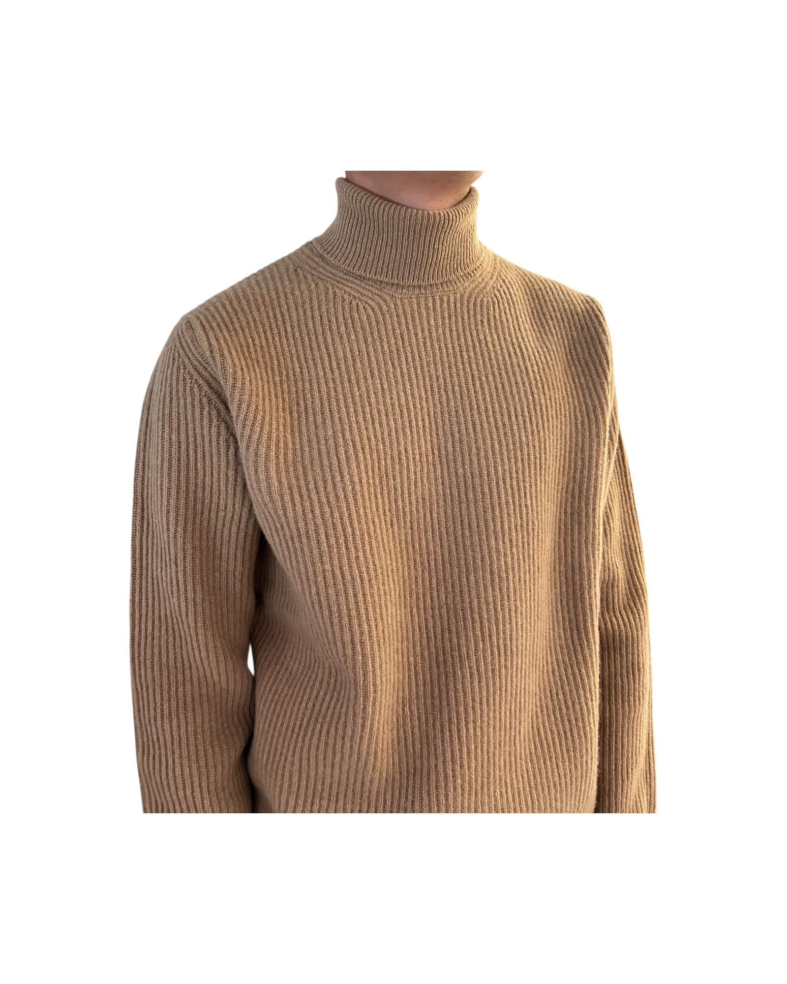 Maglione a costa inglese Cammello 6144 0210 +39MAsq 