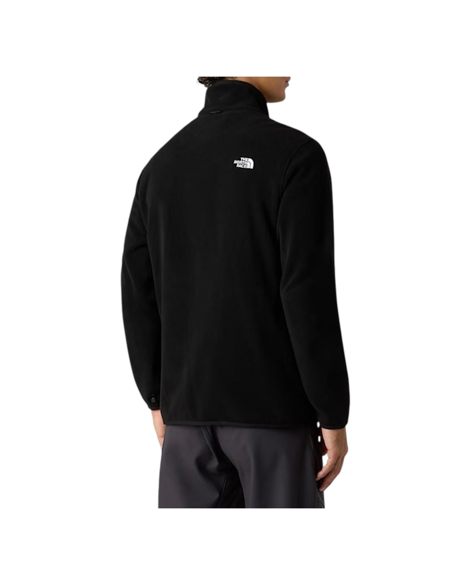 Pile Glacier con cerniera integrale uomo Black NF0A8D0R BLACK THE NORTH FACE 