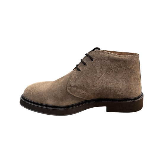 Stivaletto uomo in camoscio Tortora 30200 TORTORA Antico calzaturificio artigiano 