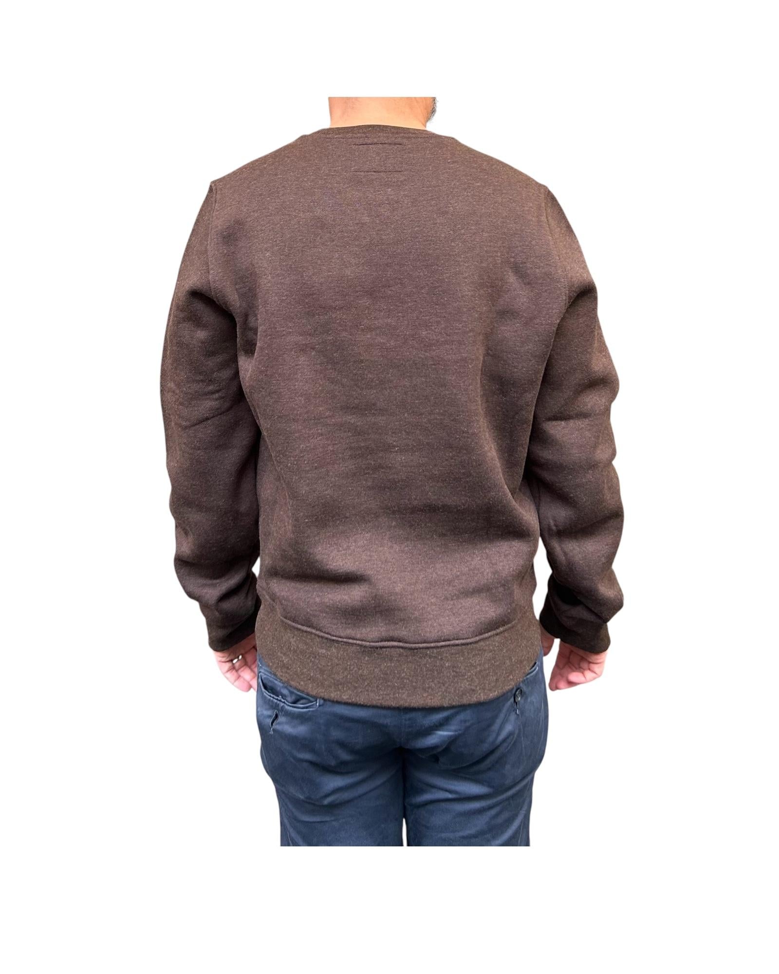 Felpa uomo girocollo Brown W4008 BROWN BL'KER 