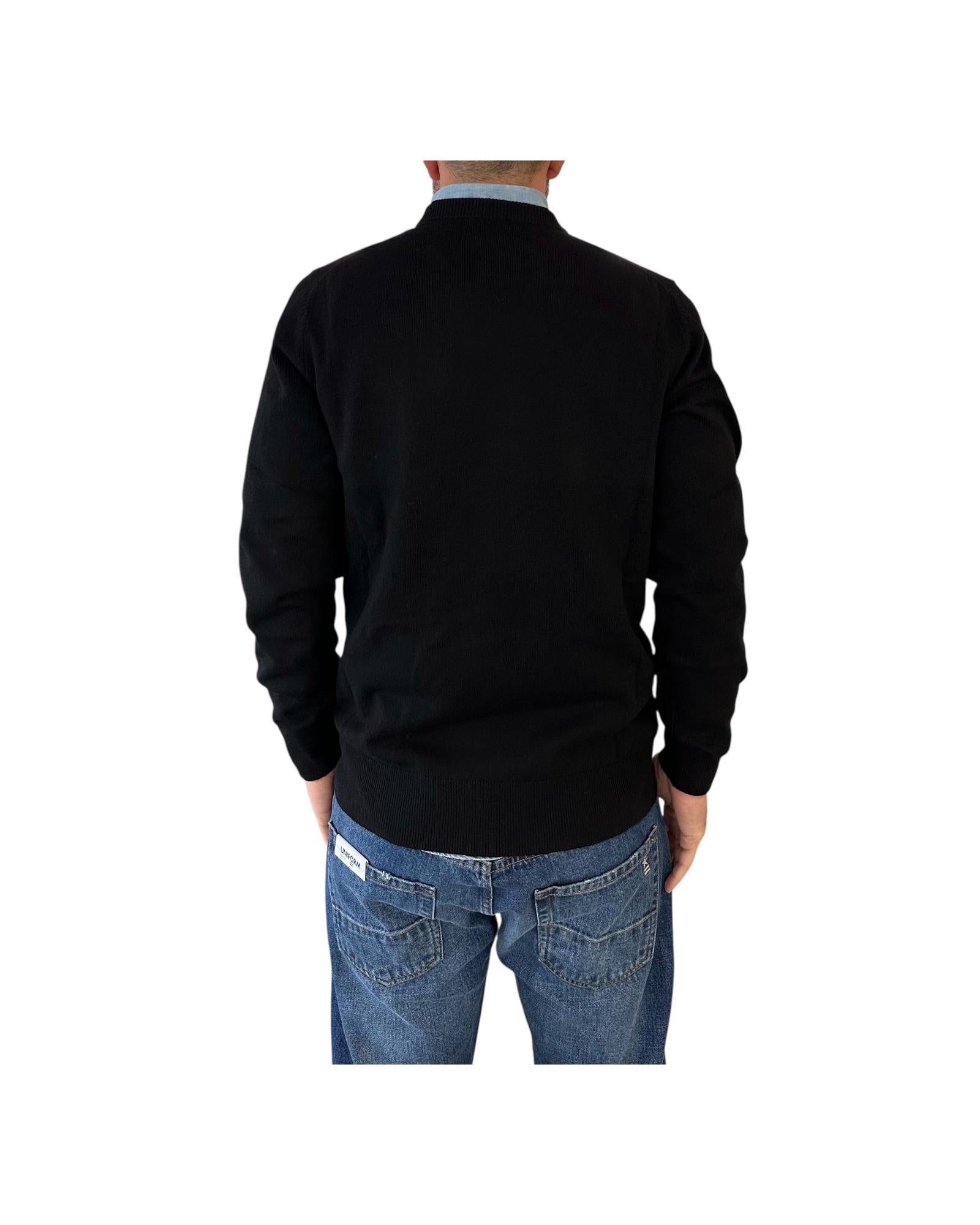 Maglione a girocollo con ricamo A capodanno siamo dai Furstengerg HER0024 03381I MC2 SAINT BARTH 