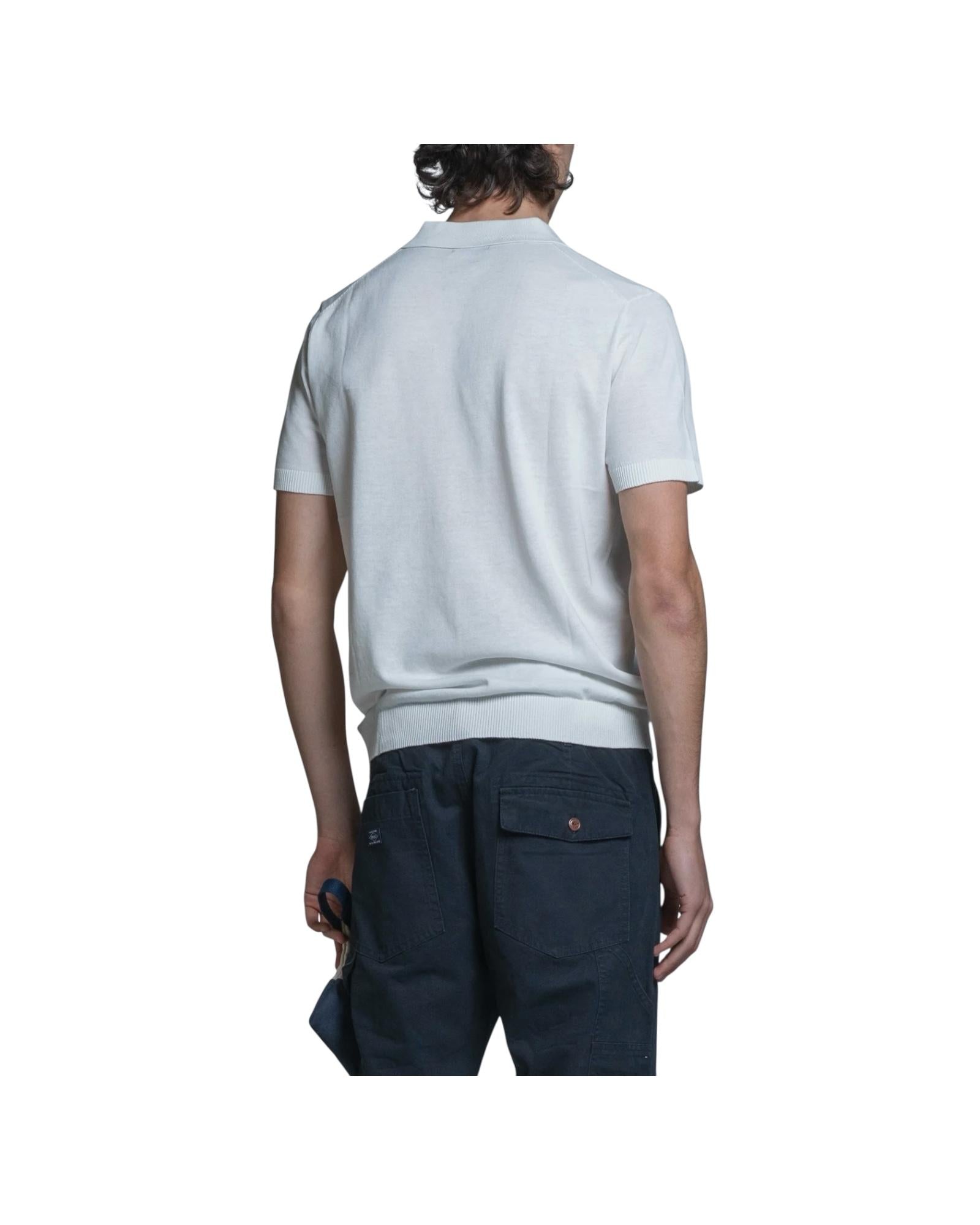 Polo skipper in cotone Crepe White CLARK CRPC24 IMPURE 