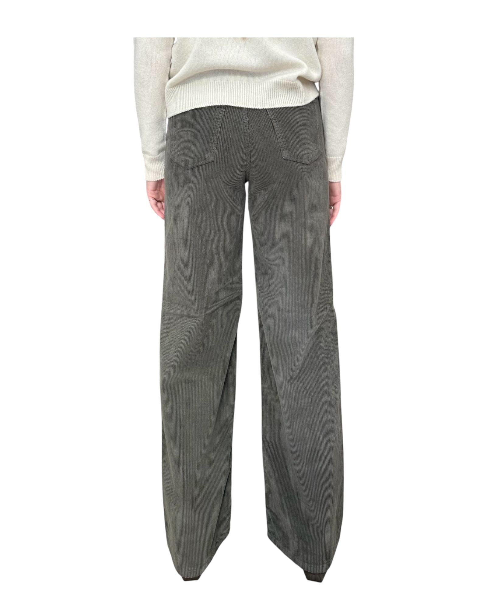 Pantalone Selene Palazzo in velluto Militare SELENE 10 MILITARE God save denim 