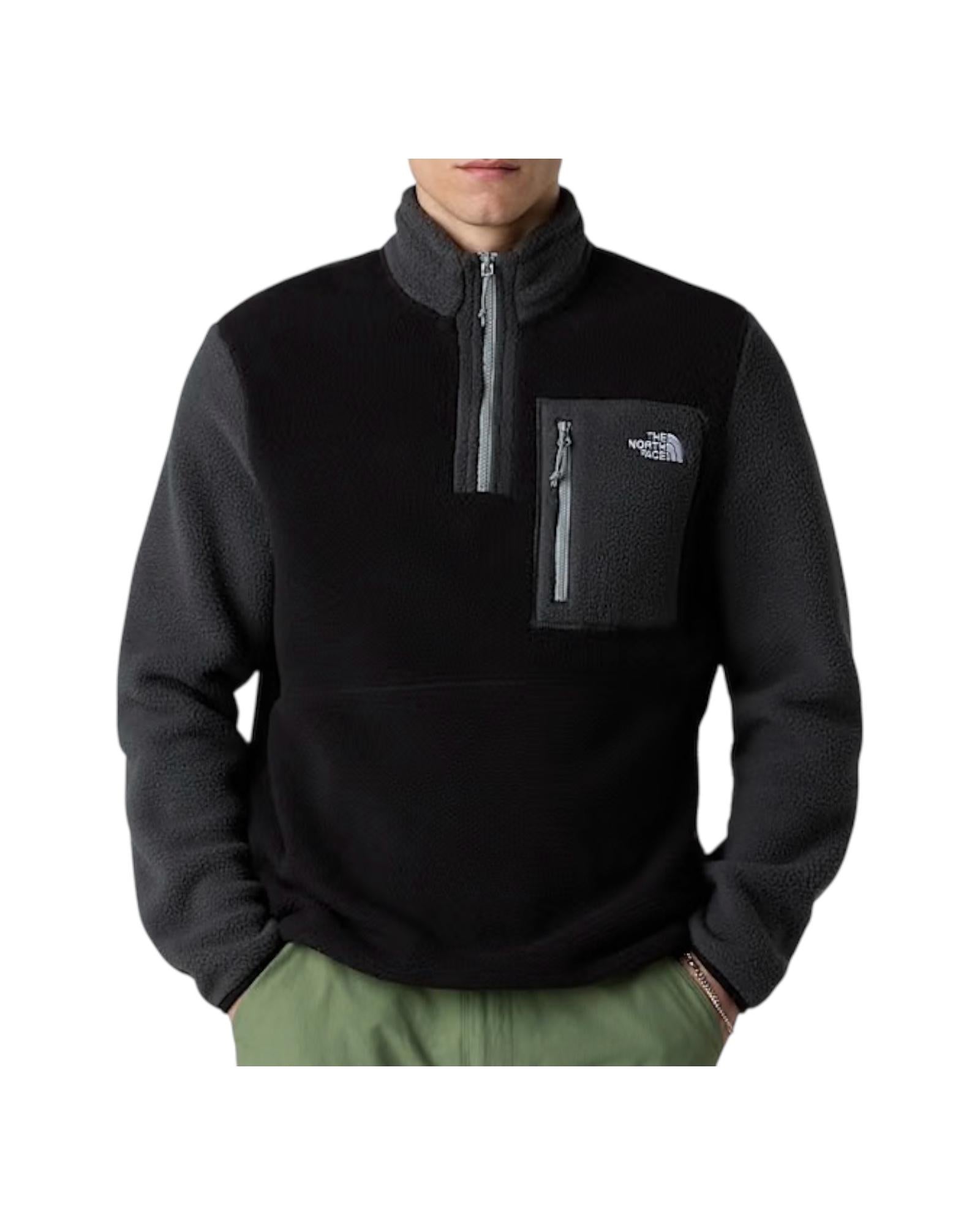 Giacca in pile Yumiori con cerniera a 1/4 NF0A883S TNFB/ASPHG/MNTG THE NORTH FACE
