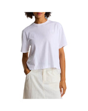 T-shirt evolution simple dome cropped relaxed White