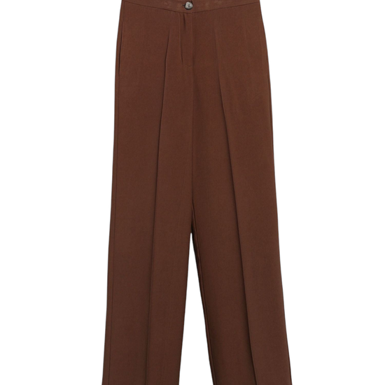 Pantalone palazzo in viscosa, cuoio. TD0074 CUOIO VICOLO 