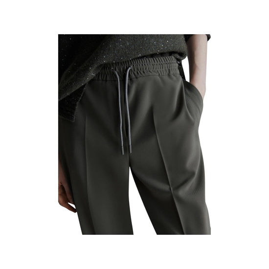 Jogger in twill stretch Oliva SEME 002 MARELLA 