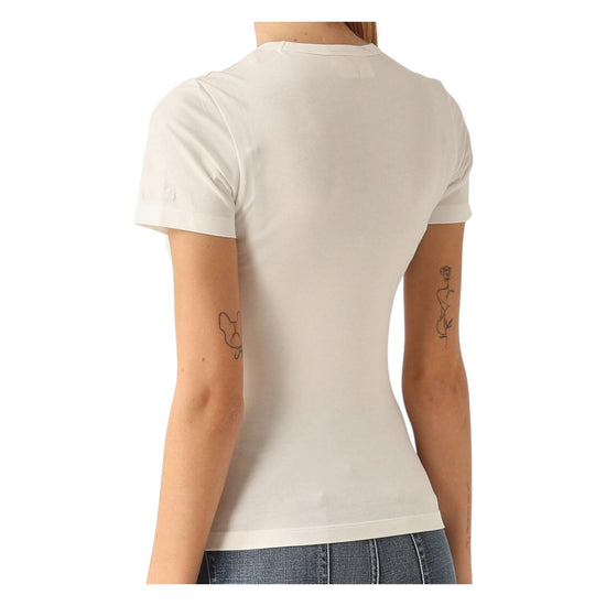 T-shirt Emilie in cotone con ricamo Chiedo per un'amica ESE0001 06000H MC2 SAINT BARTH 