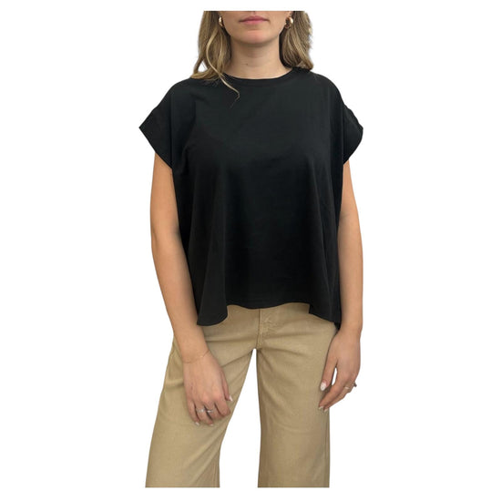 Top in jersey dyed Black RND90308CR230569 C0020 ROY ROGER'S 