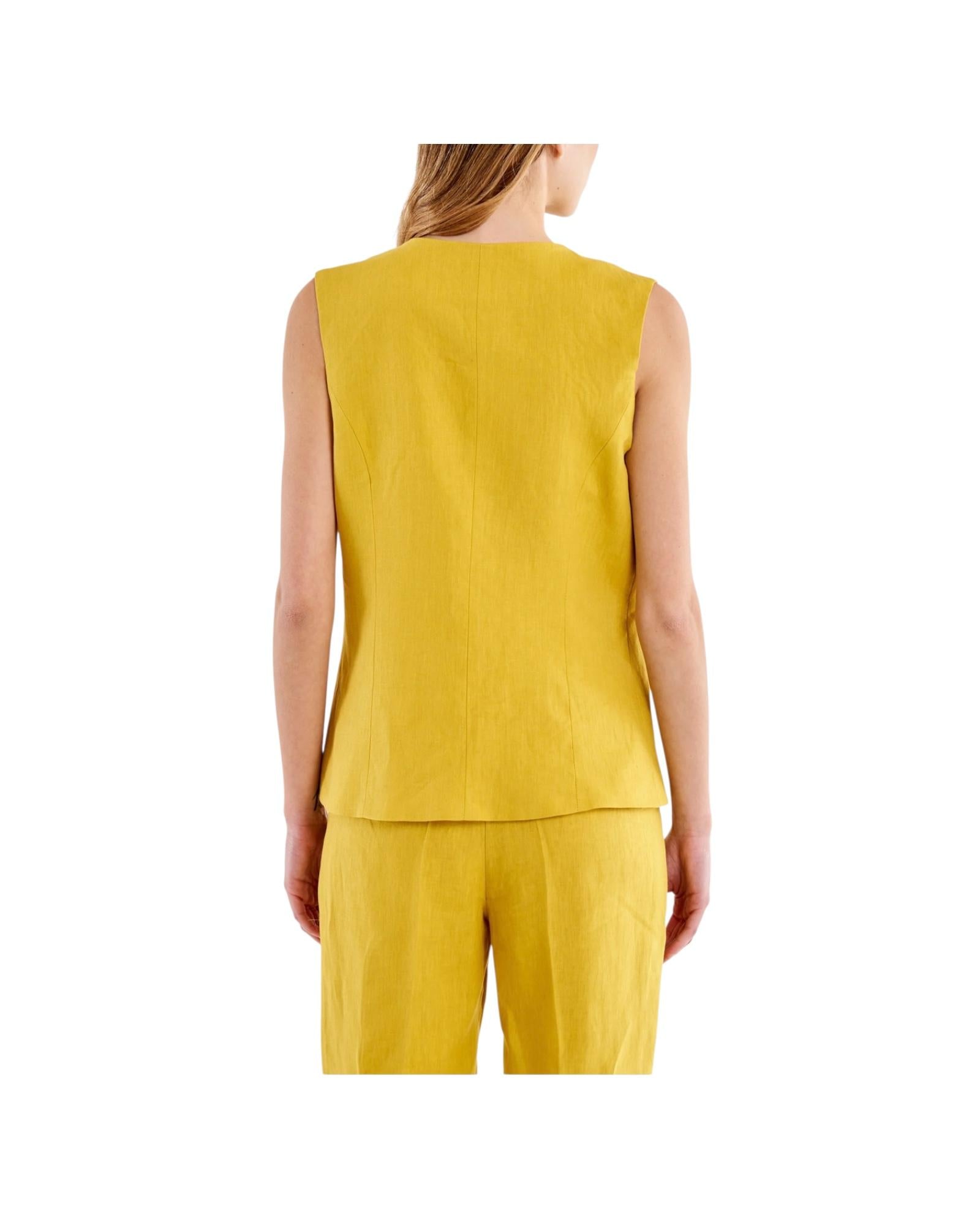 Gilet in lino Mimosa TAB1582 MIMOSA VICOLO 