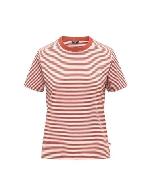 T-shirt girocollo a righe White Orange browinsh K6127RW C07 K-WAY 