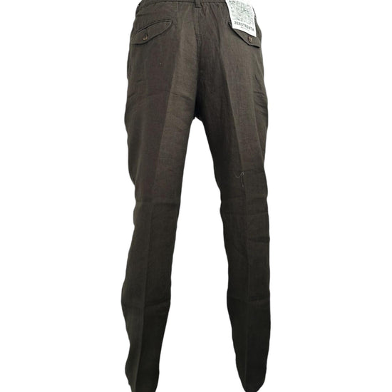 Pantaloni in lino Olive green AU25S30PA PA1090 OLIVE GREEN Alley docks 