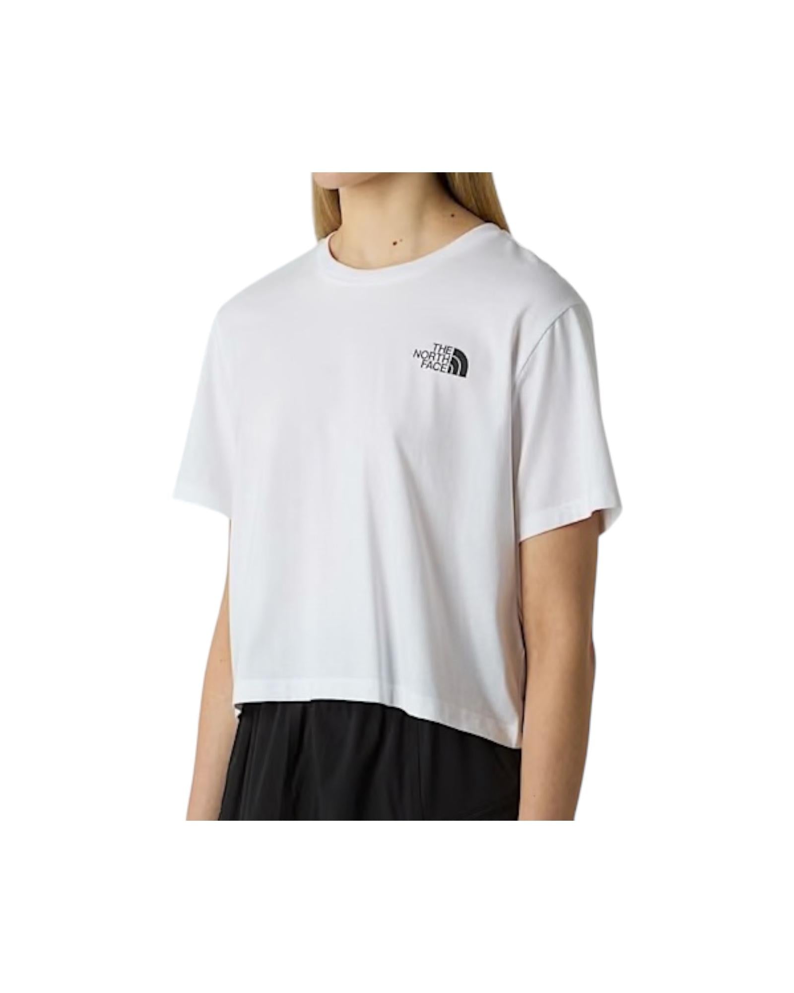 T-shirt Crop Simple Dome White NF0A87U4 WHITE THE NORTH FACE