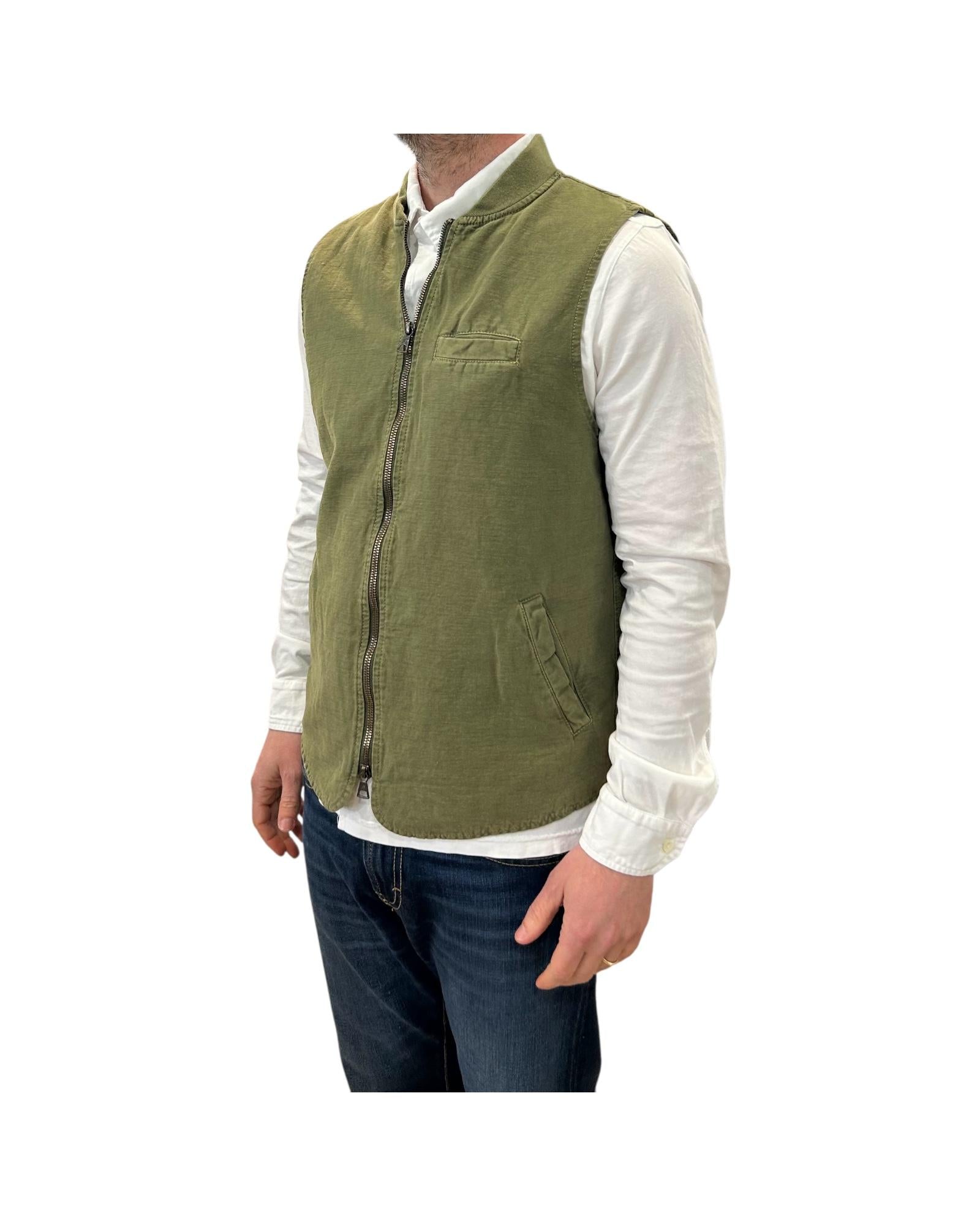 Gilet misto lino Military 6511 MILITARY BL'KER