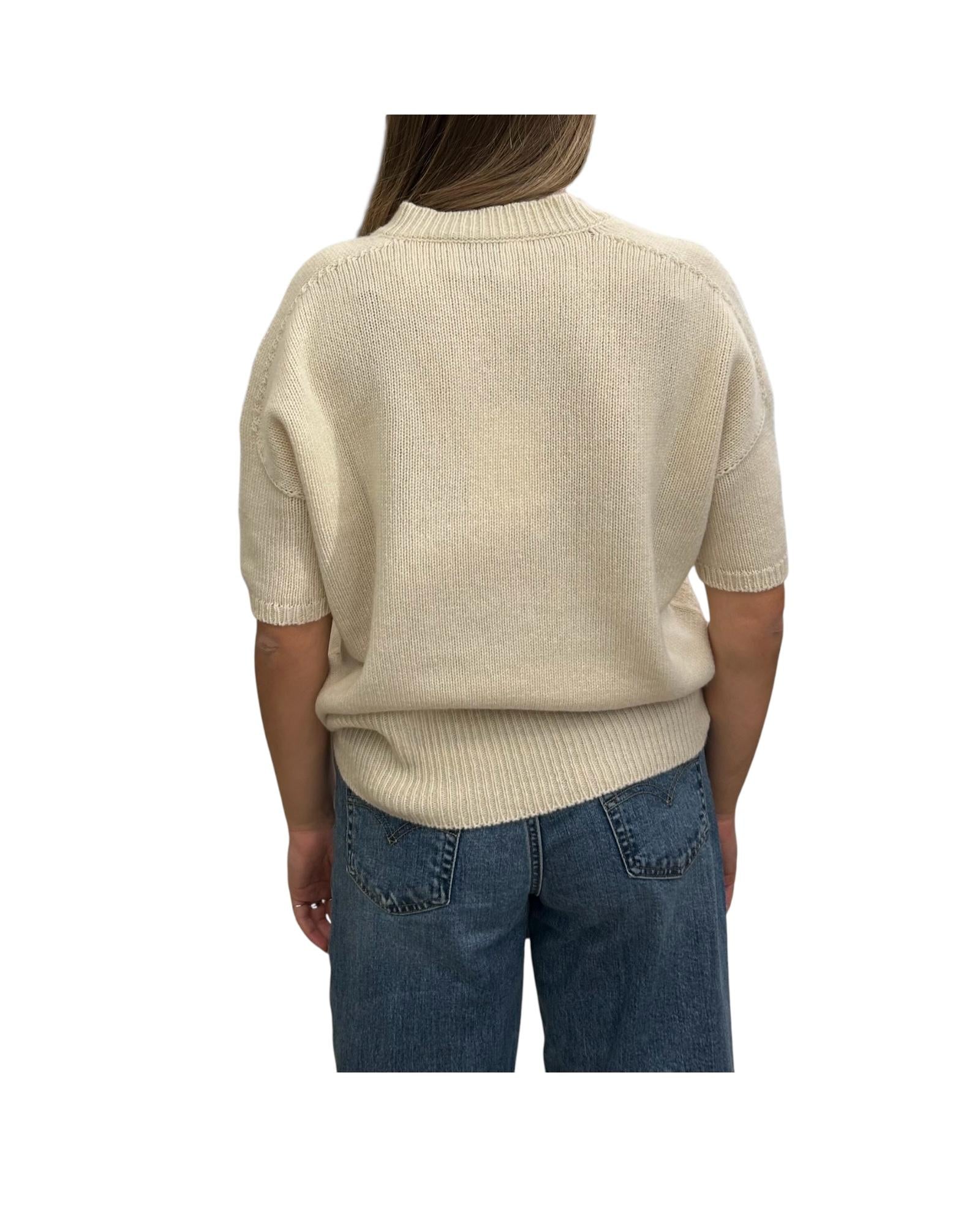 Gilet in cashmere Crema 85885 101 RETOIS