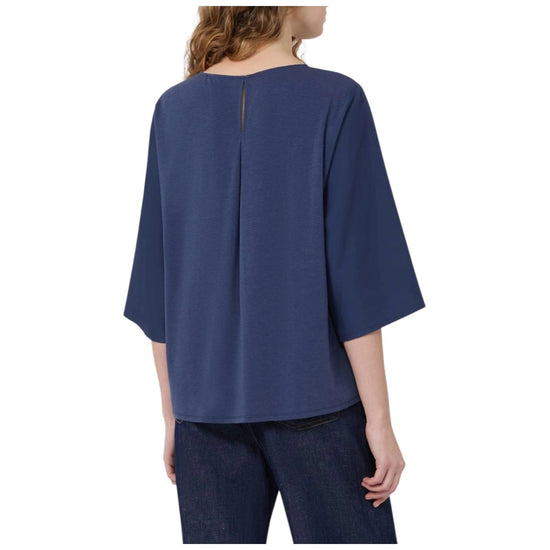 Blusa in habotai di seta e jersey Blu FASTOSO 005 MAX MARA WEEKEND 