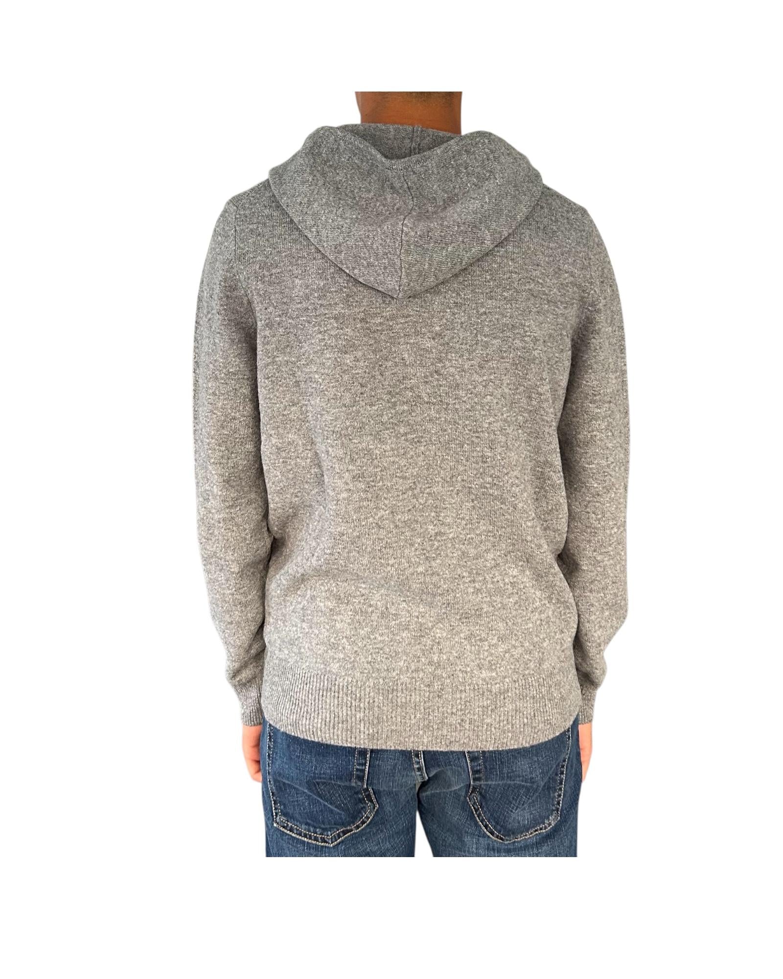 Maglione con cappuccio in lambswool Grigio MAH0002 00036I MC2 SAINT BARTH 
