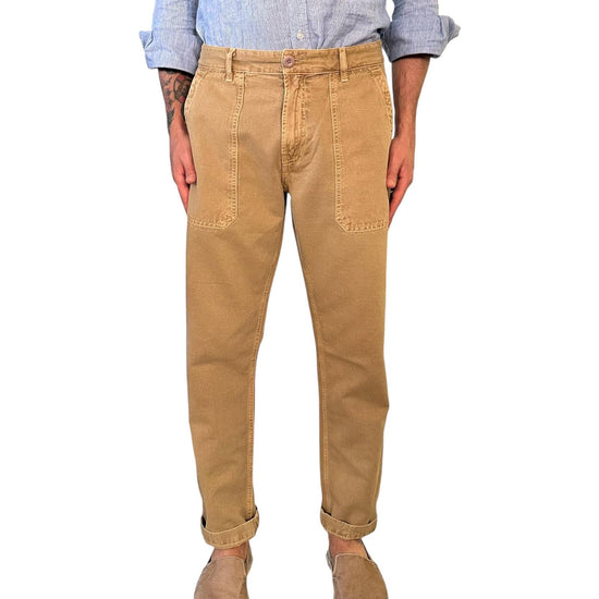 Pantalone Wembley Bull Misto Lino Moka 030 WEMBLEY BULL MISTO LINO MOKA MODFITTERS 