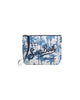 Aline clutch bag with toile de jouy print