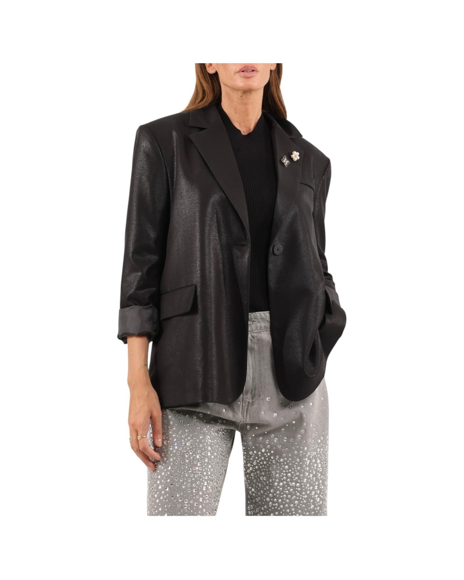 Blazer spalmato Nero JGE P113 NERO VICOLO 