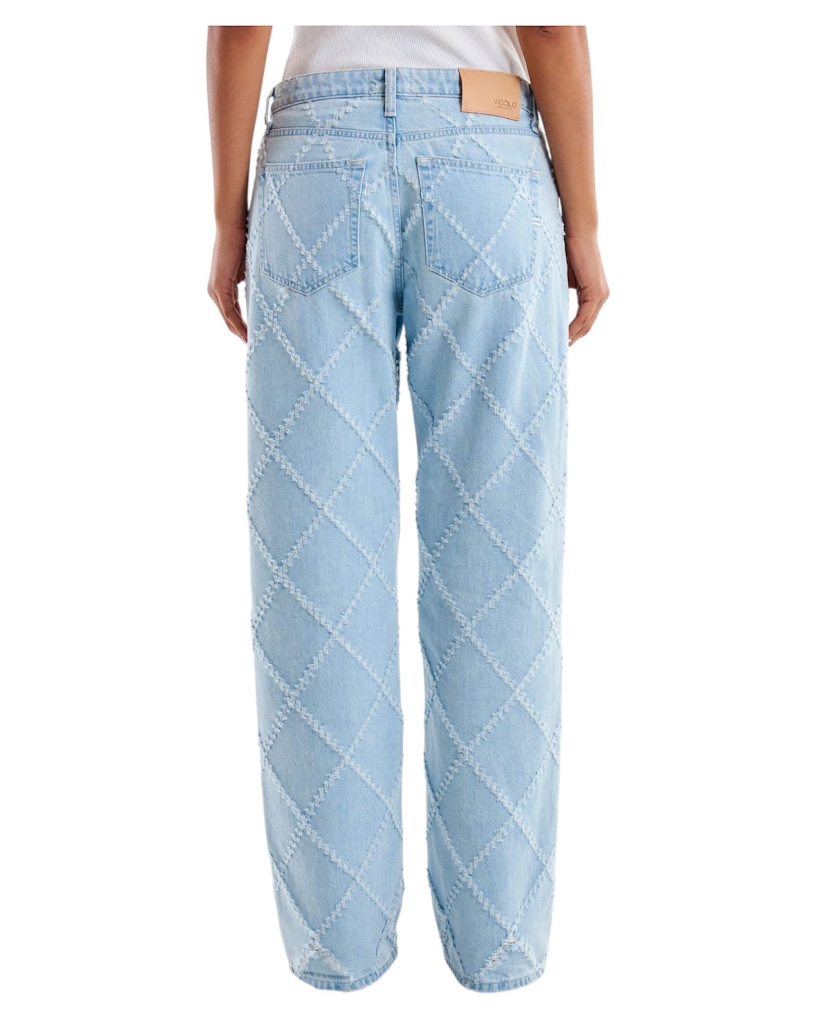 Jeans Alex fantasia rombi DD5023 DENIM CHIARO VICOLO 