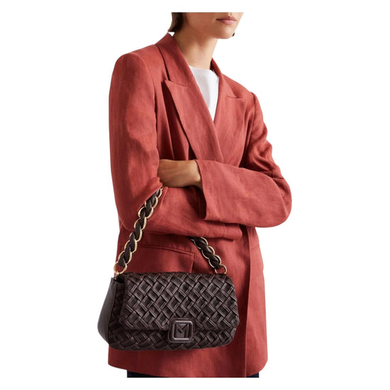 Borsa Le Muse medium con intreccio Testa di moro EMILY 002 MARELLA 