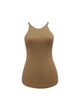 Crew neck top, hazelnut.