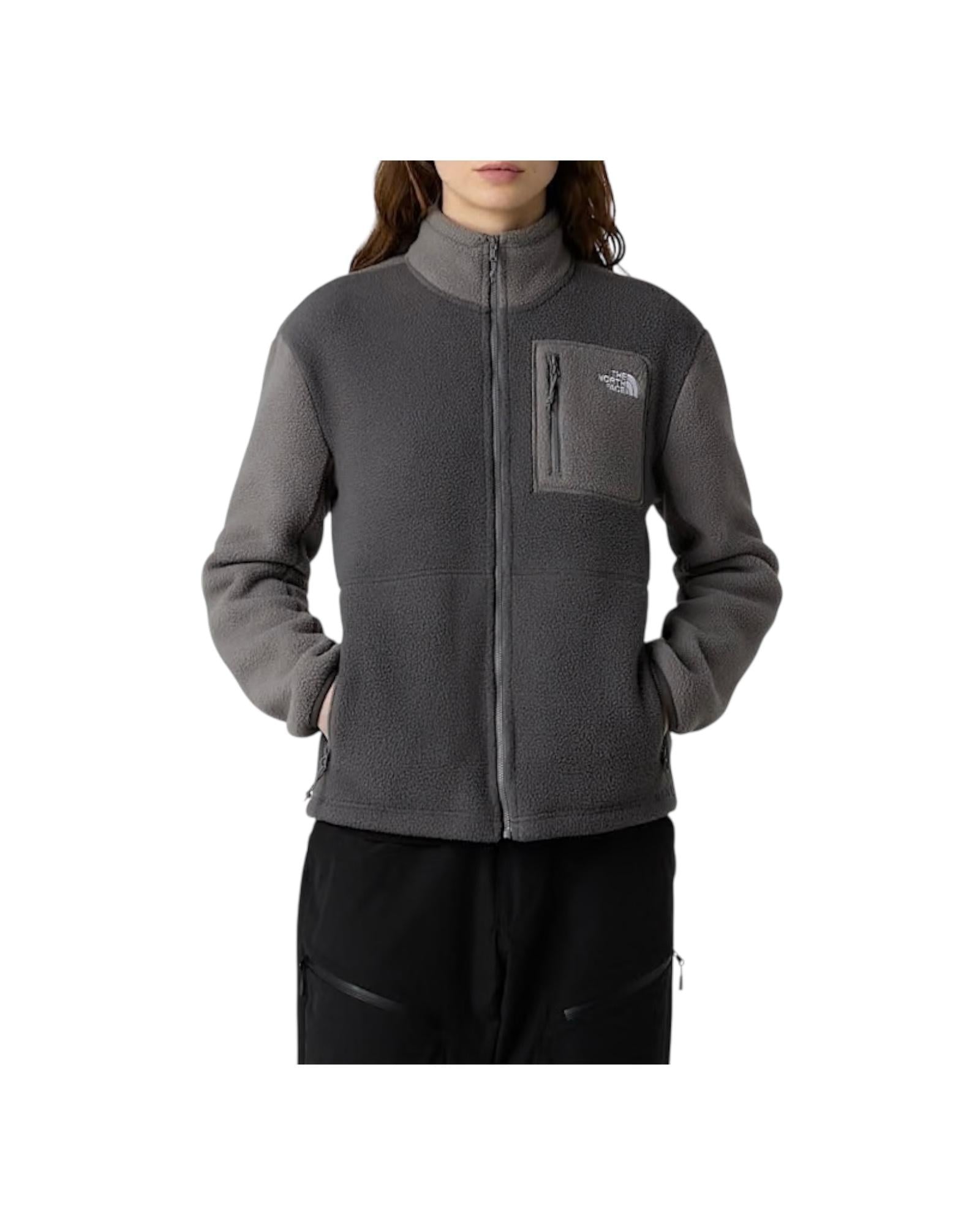 Giacca in pile Yumiori con cerniera integrale donna Anthracite NF0A8E88 ANTHRACITE THE NORTH FACE