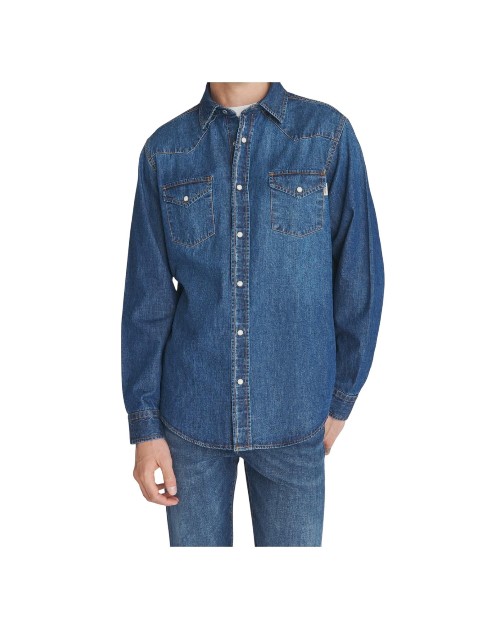 Camicia uomo Denim bruce RRU400CP202798 C0999 ROY ROGER'S 