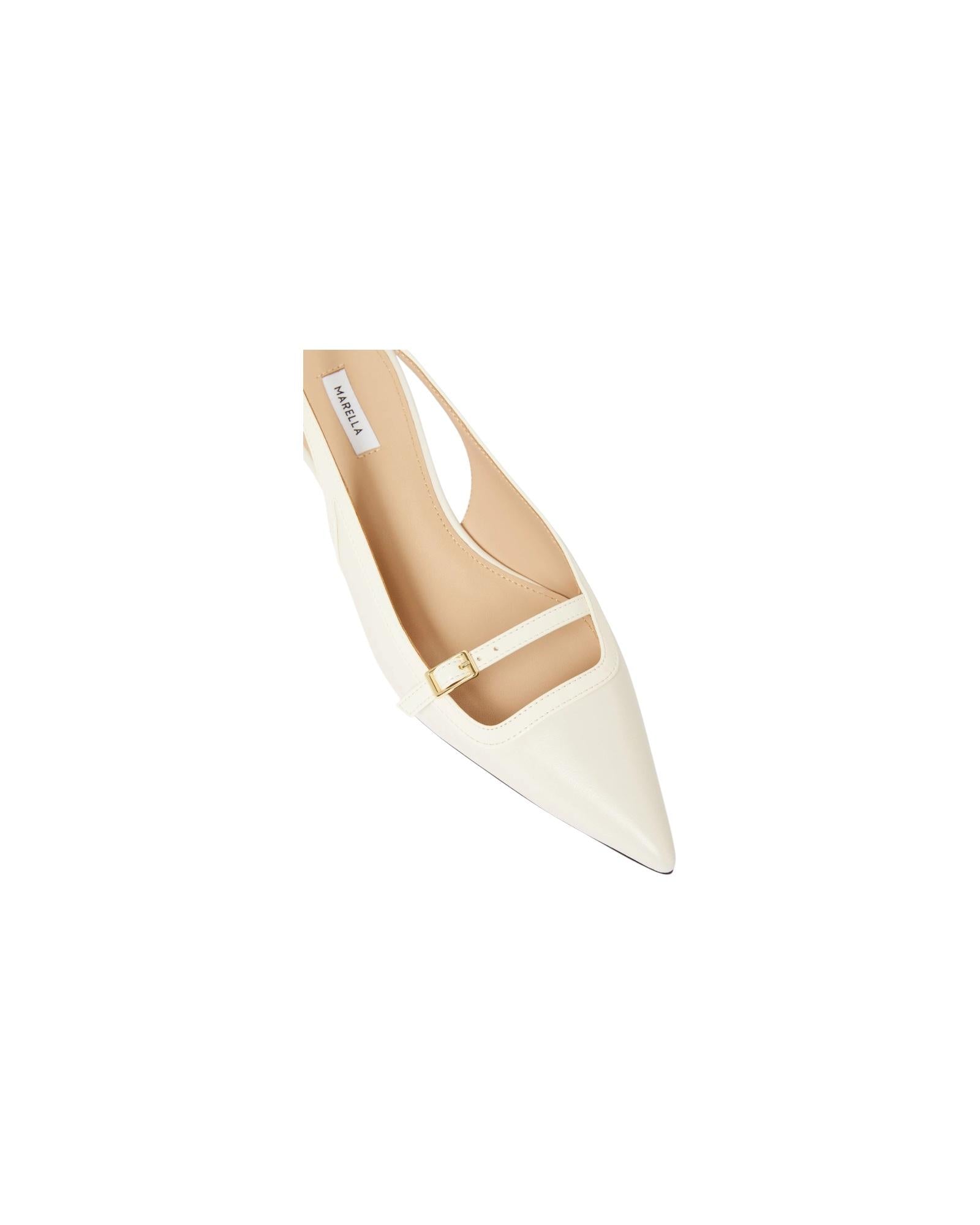 Slingback in nappa Bianco ACAMPO 001 MARELLA 