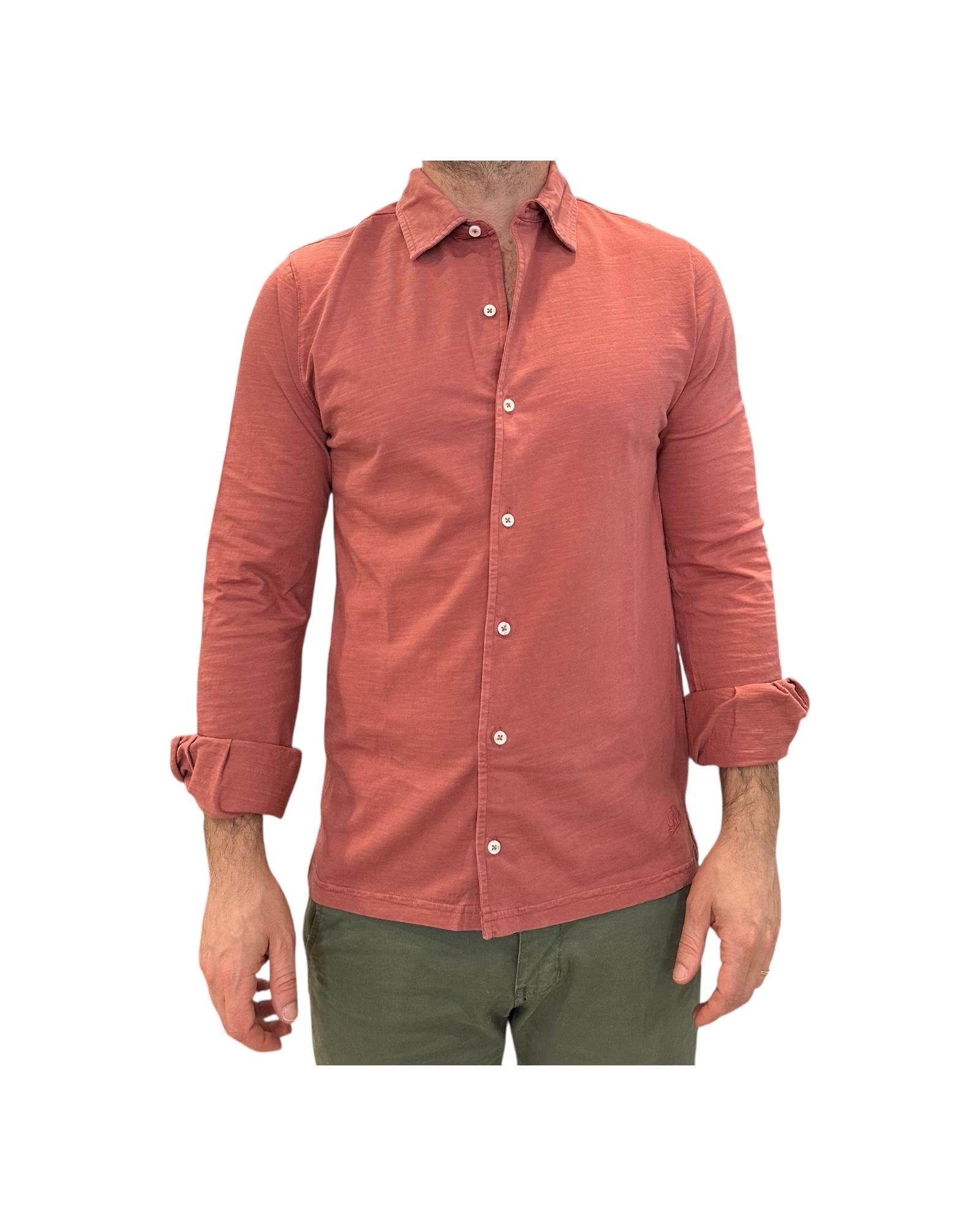 Camicia uomo Seaport fiammata Faded red 6503 FADED RED BL'KER 
