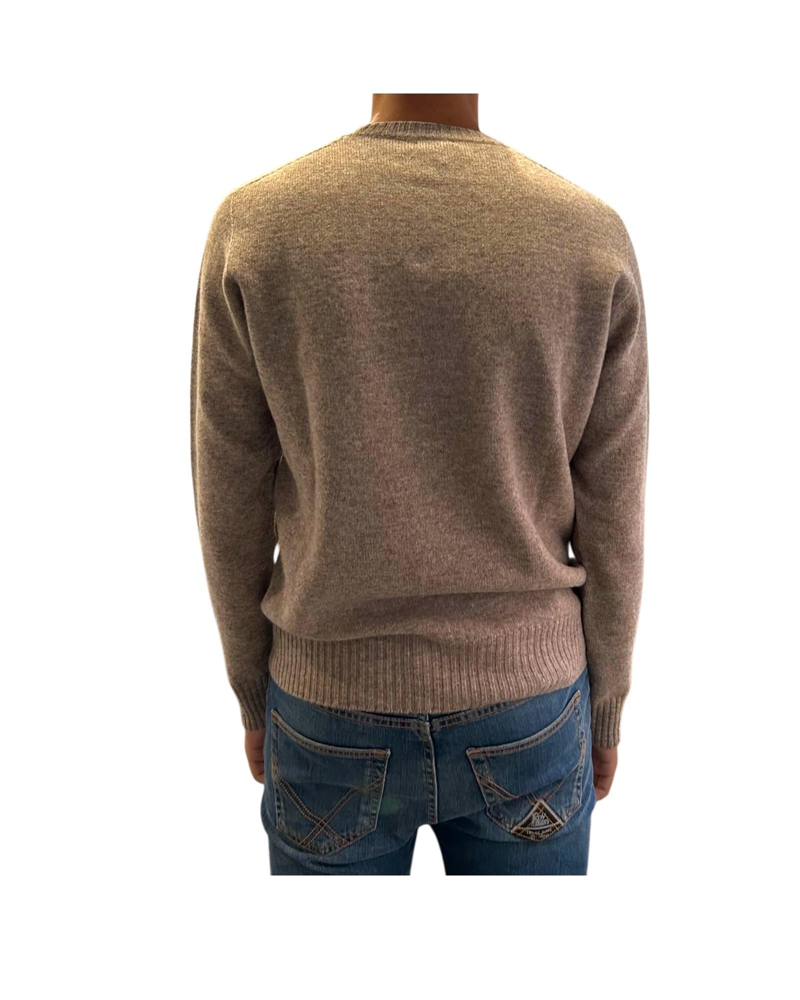 Maglione girocollo in lana merino Beige 12580 132 RETOIS