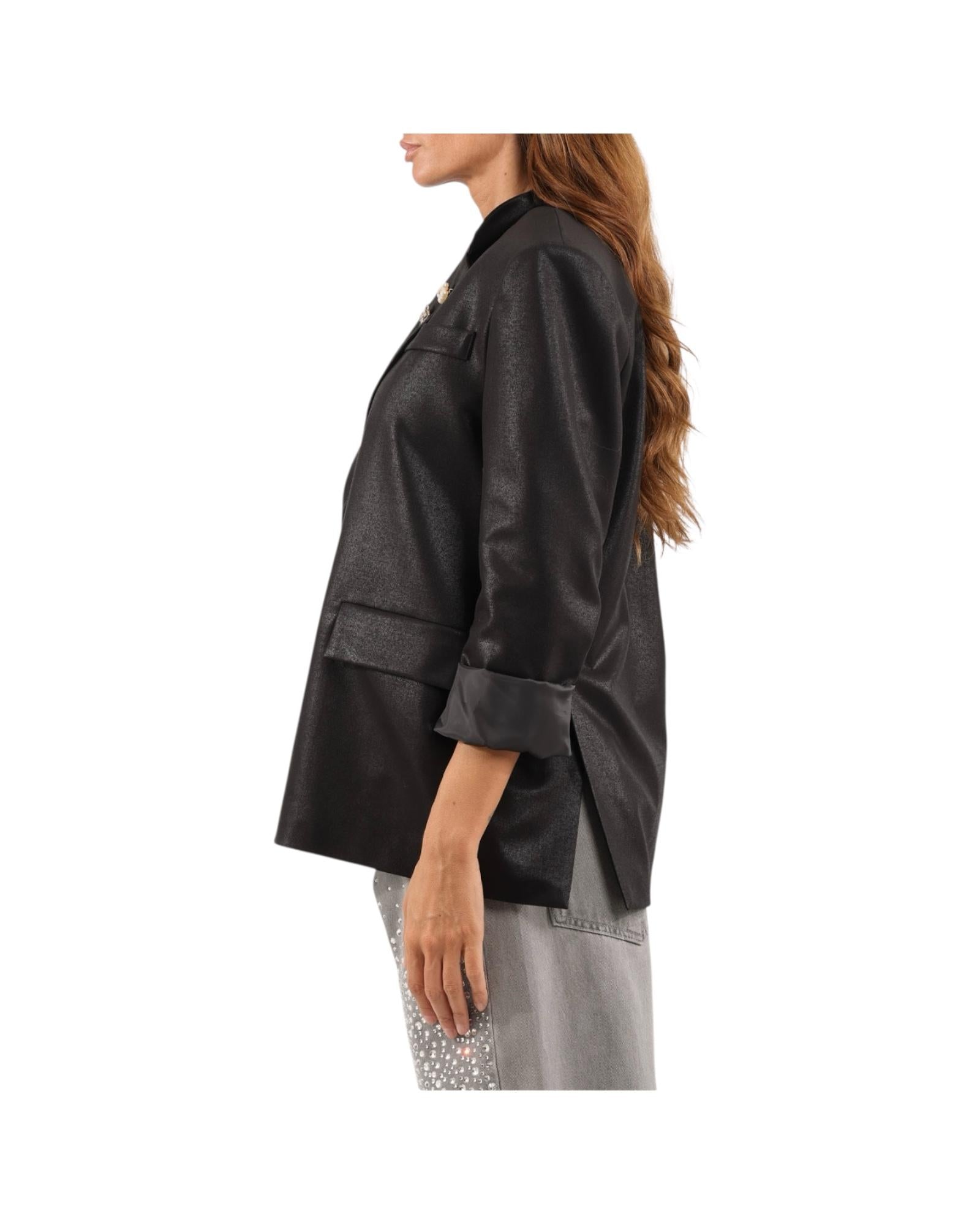 Blazer spalmato Nero JGE P113 NERO VICOLO 